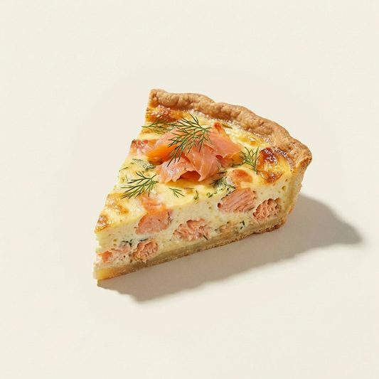 Quiche Stück mit Graved Lachs