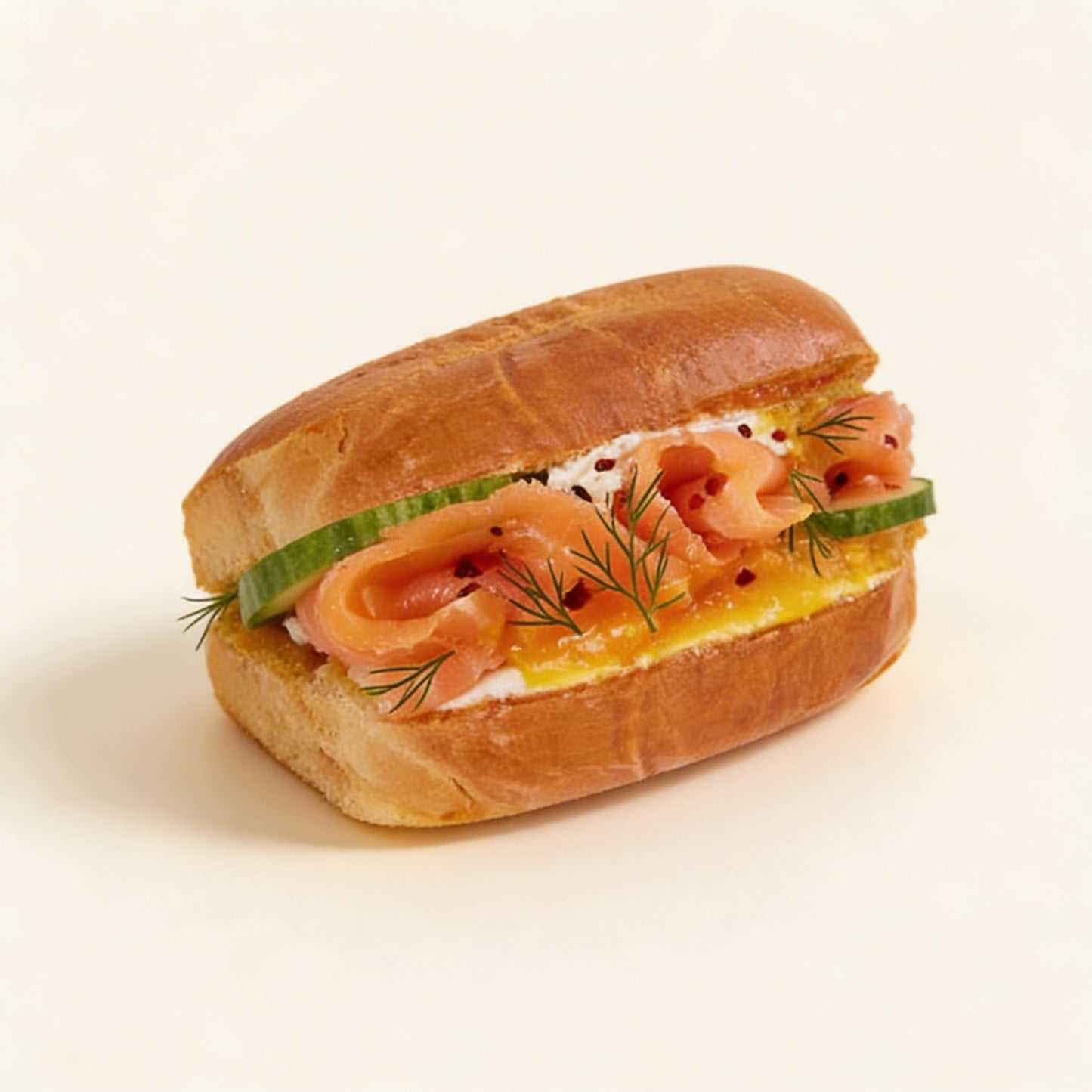 Brioche mit geräuchertem Lachs und Mango