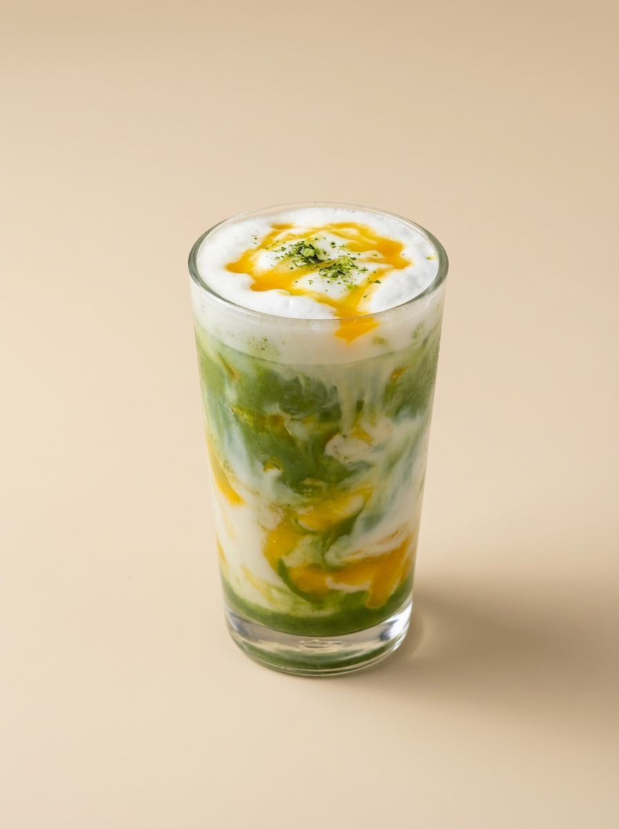 mango matcha latte