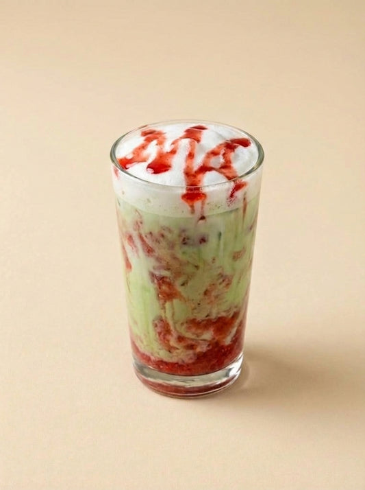 strawberry matcha latte